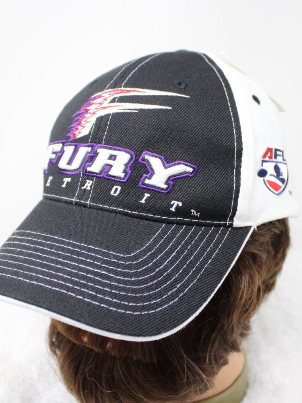 Detroit Fury Hat NWT Men Strapback Adjustable Black/White AFL Arena Football Cap